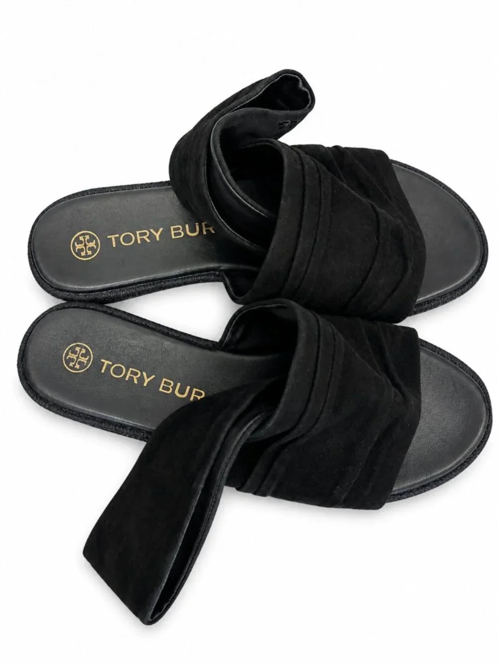 Tory Burch Womens Suede Slingback Espadrille Size 7 Black